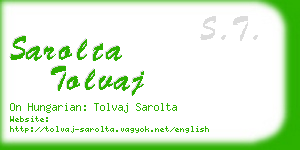 sarolta tolvaj business card